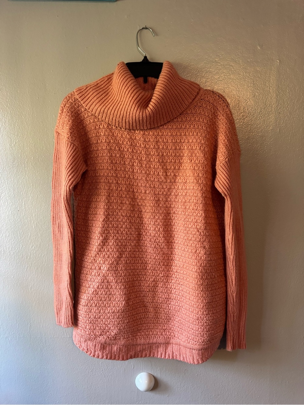 🩷🧡 Talbots Peach Pink Turtleneck Size S Small